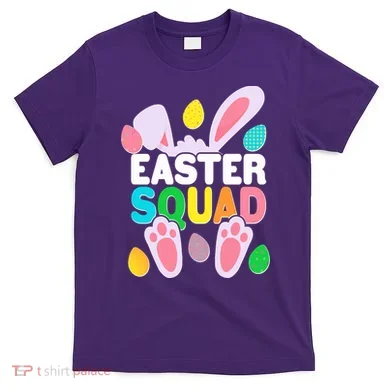 Cute Colorful Easter Squad Easter Bunny Rabbit Eggs T-Shirt