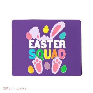 Cute Colorful Easter Squad Easter Bunny Rabbit Eggs Mousepad