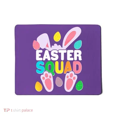 Cute Colorful Easter Squad Easter Bunny Rabbit Eggs Mousepad