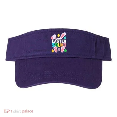 Cute Colorful Easter Squad Easter Bunny Rabbit Eggs Visor