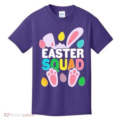 Cute Colorful Easter Squad Easter Bunny Rabbit Eggs Kids T-Shirt