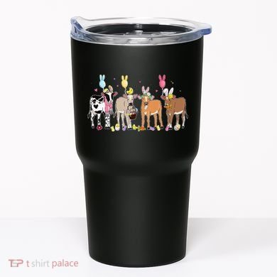 Cute Cow Easter Day Farm Animals Easter Eggs Bunny Tumbler