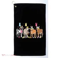 Cute Cow Easter Day Farm Animals Easter Eggs Bunny Golf Towel thumb 0