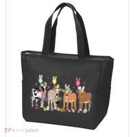 Cute Cow Easter Day Farm Animals Easter Eggs Bunny Tote Bag thumb 3