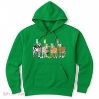 Cute Cow Easter Day Farm Animals Easter Eggs Bunny Hoodie thumb 0