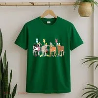 Cute Cow Easter Day Farm Animals Easter Eggs Bunny T-Shirt thumb 2