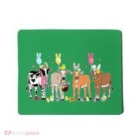 Cute Cow Easter Day Farm Animals Easter Eggs Bunny Mousepad thumb 0