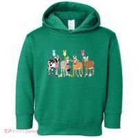 Cute Cow Easter Day Farm Animals Easter Eggs Bunny Toddler Hoodie thumb 0