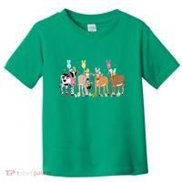 Cute Cow Easter Day Farm Animals Easter Eggs Bunny Toddler T-Shirt thumb 0