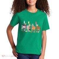 Cute Cow Easter Day Farm Animals Easter Eggs Bunny Kids T-Shirt thumb 2