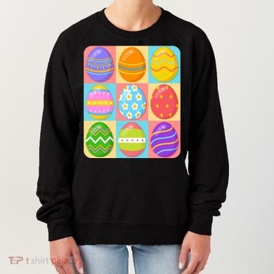 Cute Colorful Easter Egg Pop Art Women's Sweatshirt