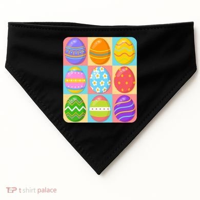 Cute Colorful Easter Egg Pop Art USA-Made Doggie Bandana