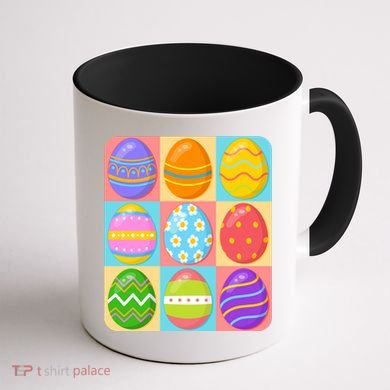 Cute Colorful Easter Egg Pop Art Coffee Mug back
