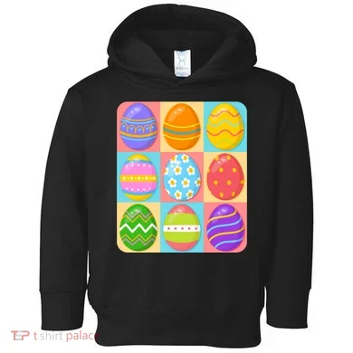 Cute Colorful Easter Egg Pop Art Toddler Hoodie
