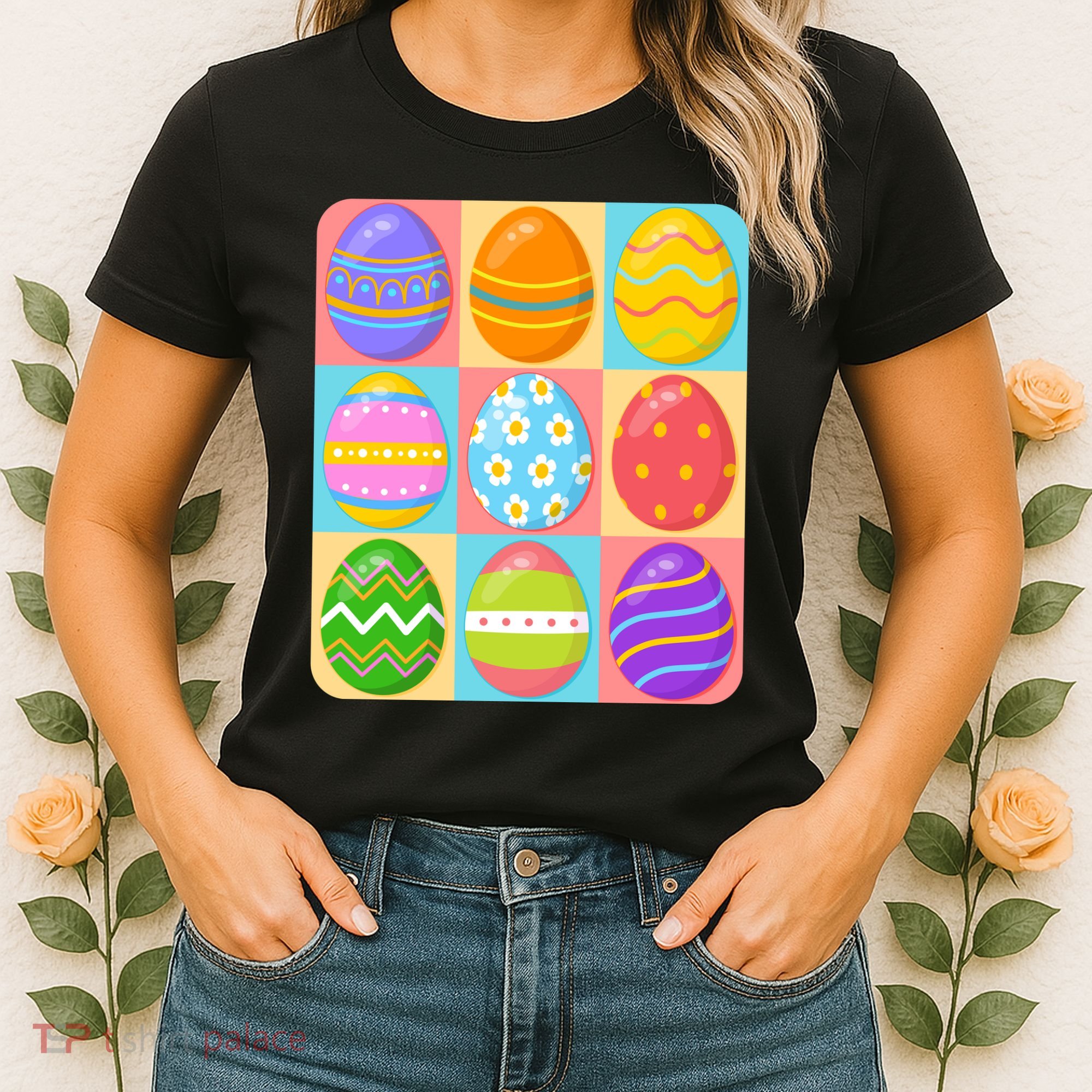 Cute Colorful Easter Egg Pop Art Women's T-Shirt