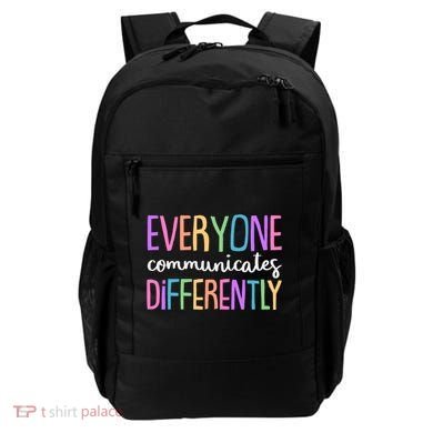 Colorful Cute Everyone Communicates Differently Backpack