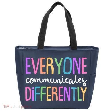 Colorful Cute Everyone Communicates Differently Tote Bag