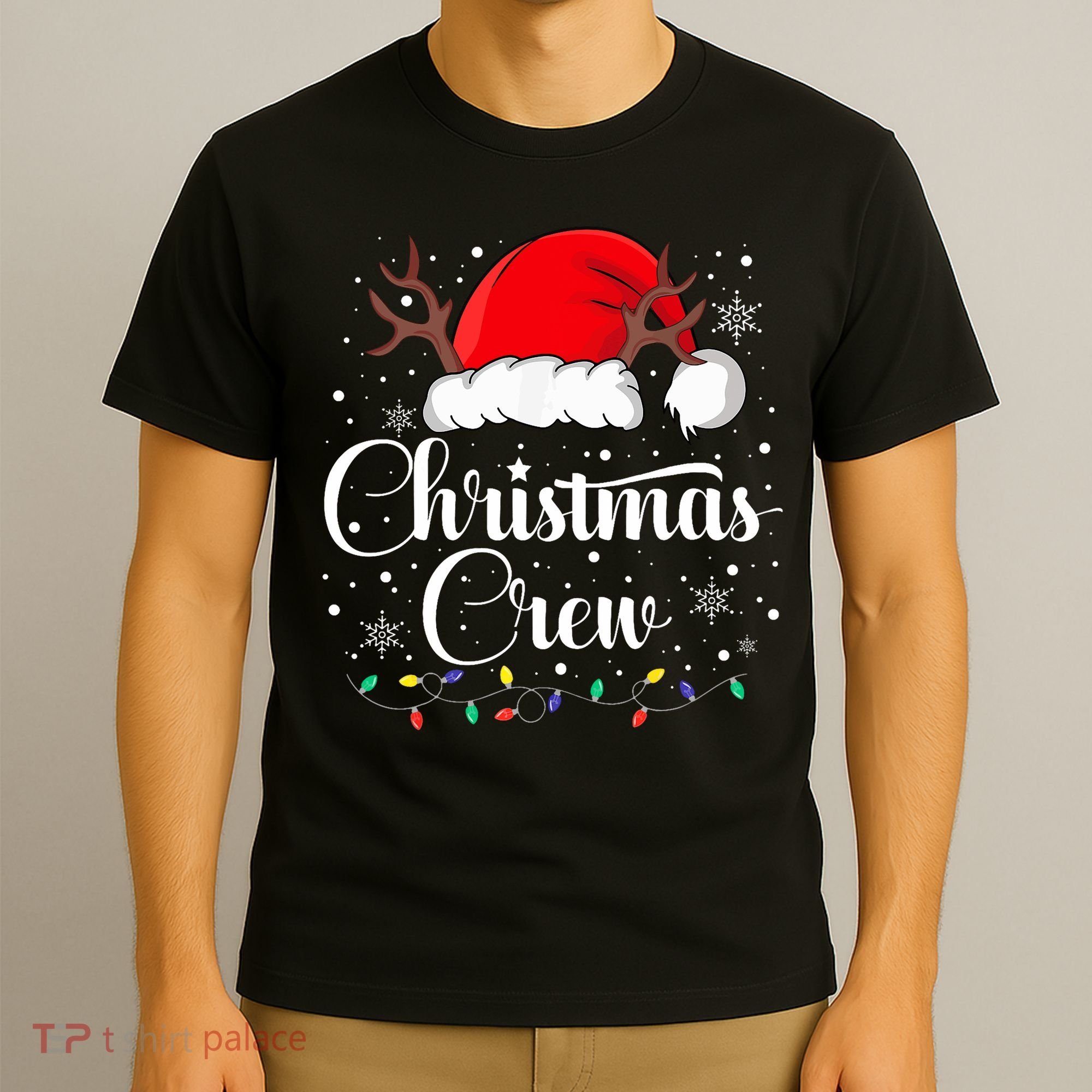 Christmas Crew Family Group Matching Christmas Pajama Party T-Shirt