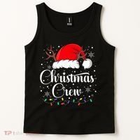 Christmas Crew Family Group Matching Christmas Pajama Party Tank Top thumb 2