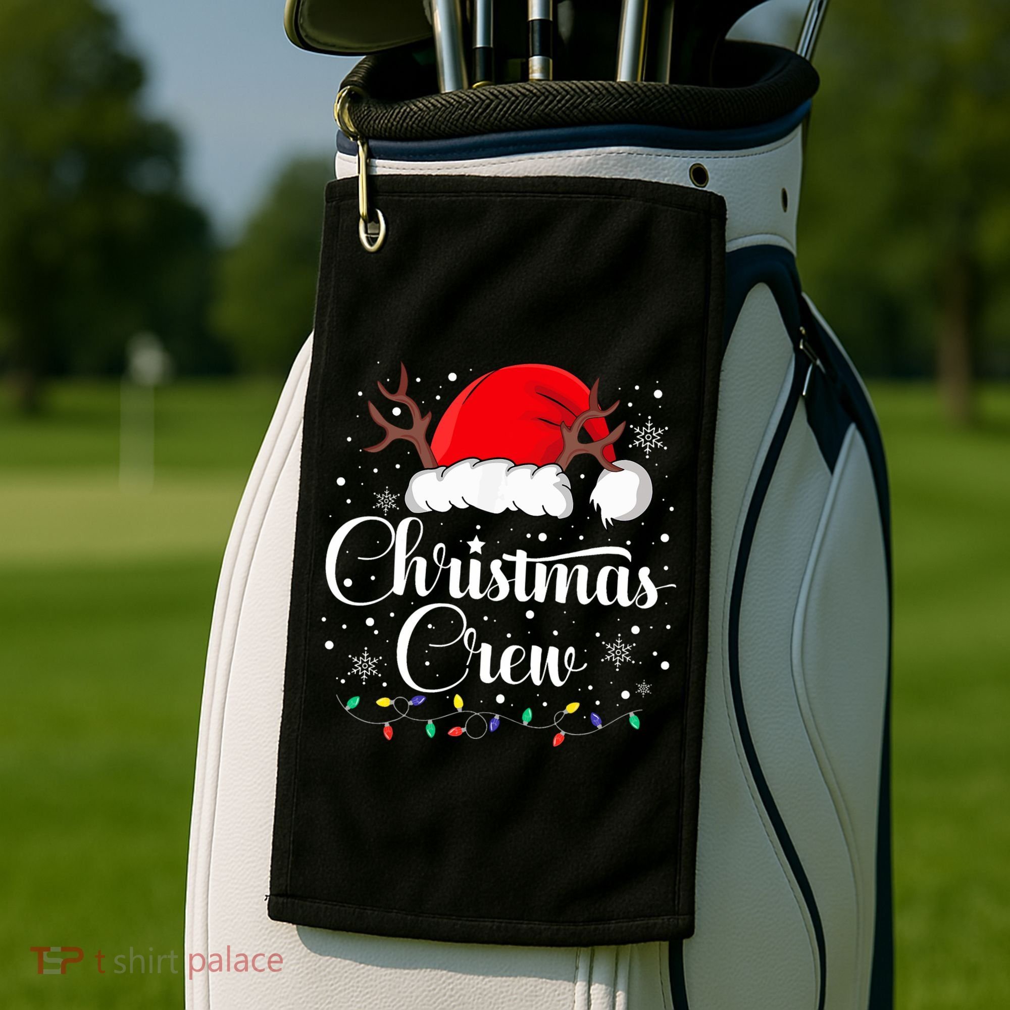 Christmas Crew Family Group Matching Christmas Pajama Party Golf Towel