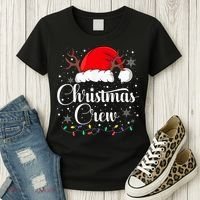 Christmas Crew Family Group Matching Christmas Pajama Party Women's T-Shirt thumb 3