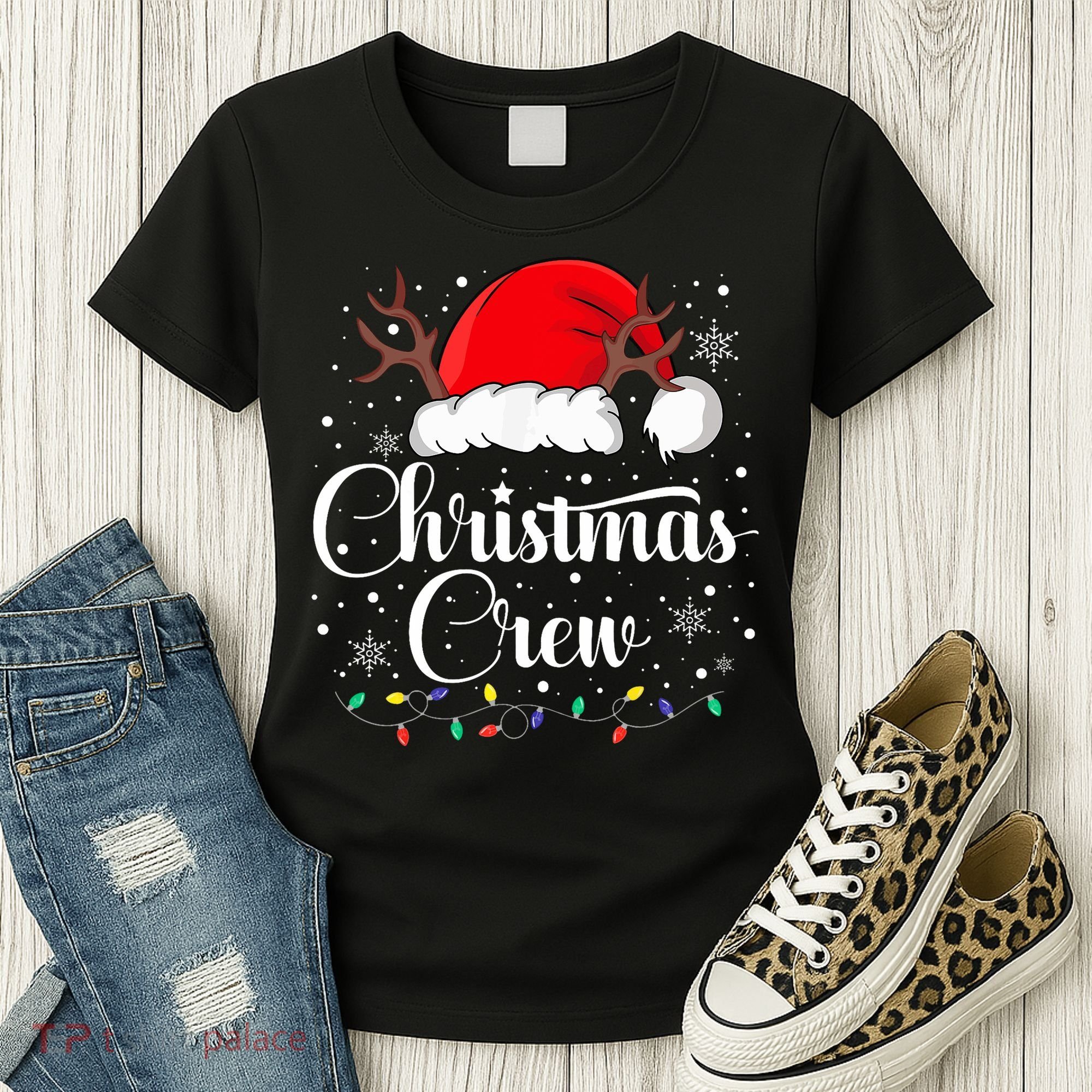 Christmas Crew Family Group Matching Christmas Pajama Party Women's T-Shirt