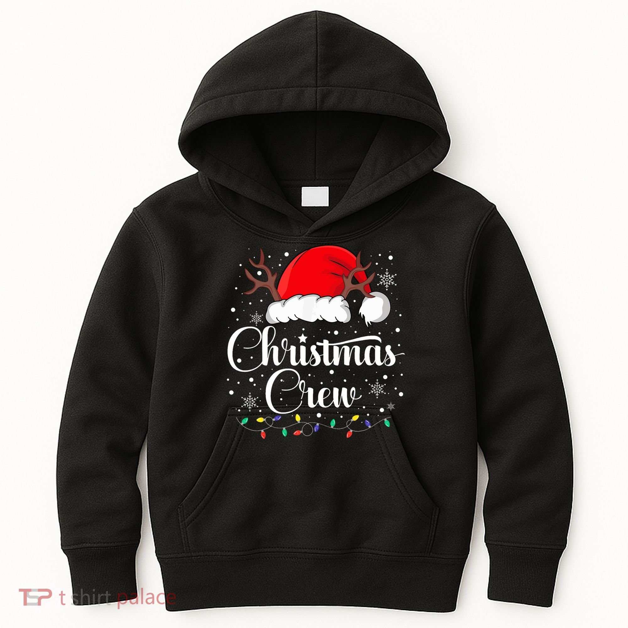 Christmas Crew Family Group Matching Christmas Pajama Party Kids Hoodie