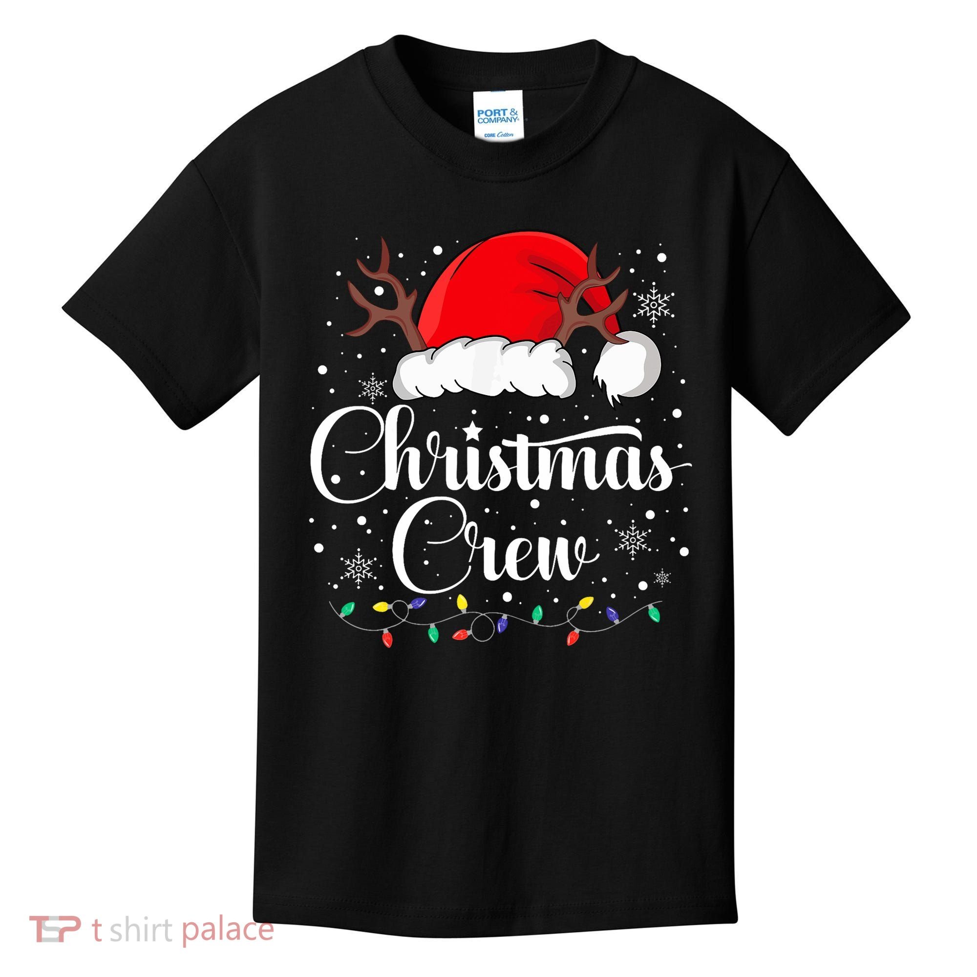 Christmas Crew Family Group Matching Christmas Pajama Party Kids T-Shirt