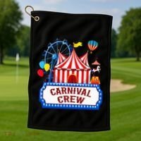 Carnival Crew For Carnival Birthday Theme Party Matching Golf Towel thumb 1