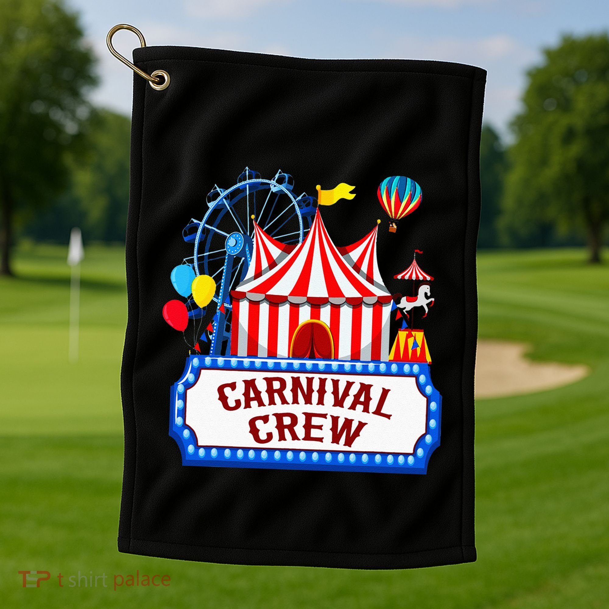 Carnival Crew For Carnival Birthday Theme Party Matching Golf Towel