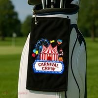 Carnival Crew For Carnival Birthday Theme Party Matching Golf Towel thumb 2