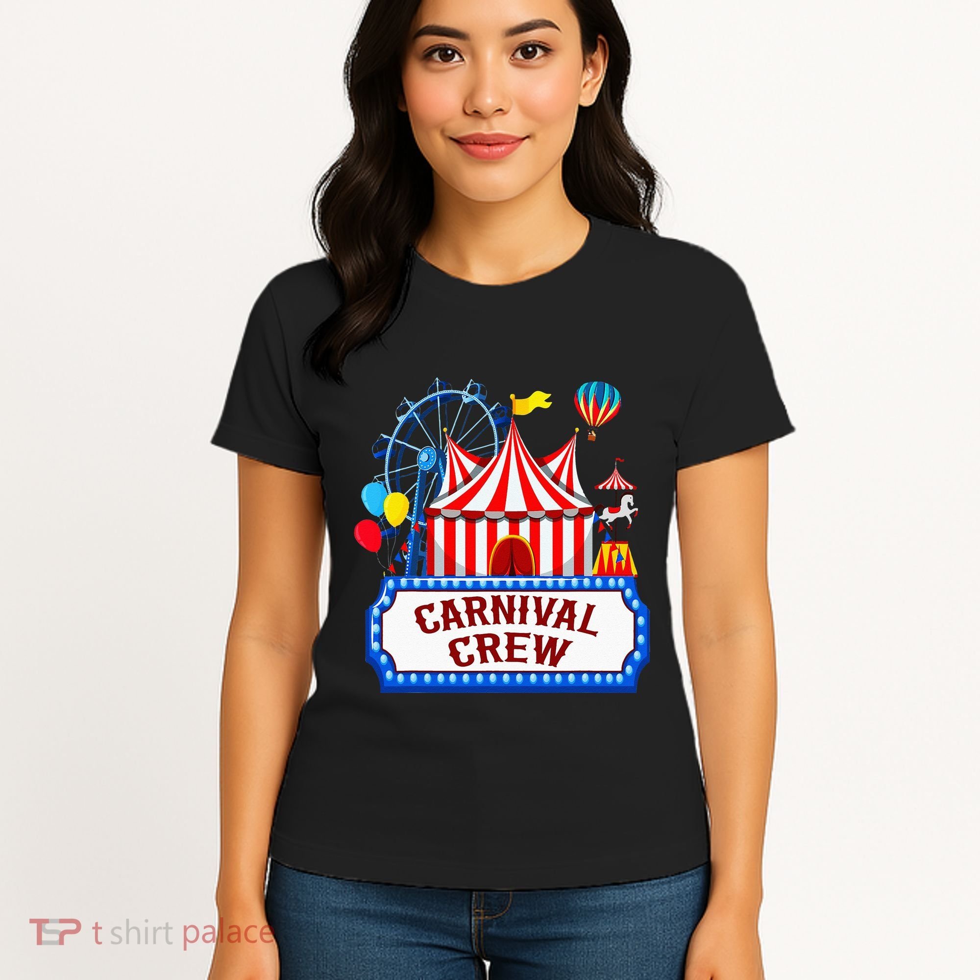 Carnival Crew For Carnival Birthday Theme Party Matching Women's T-Shirt