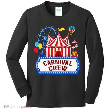 Carnival Crew For Carnival Birthday Theme Party Matching Kids Long Sleeve Shirt
