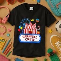 Carnival Crew For Carnival Birthday Theme Party Matching Kids T-Shirt thumb 3