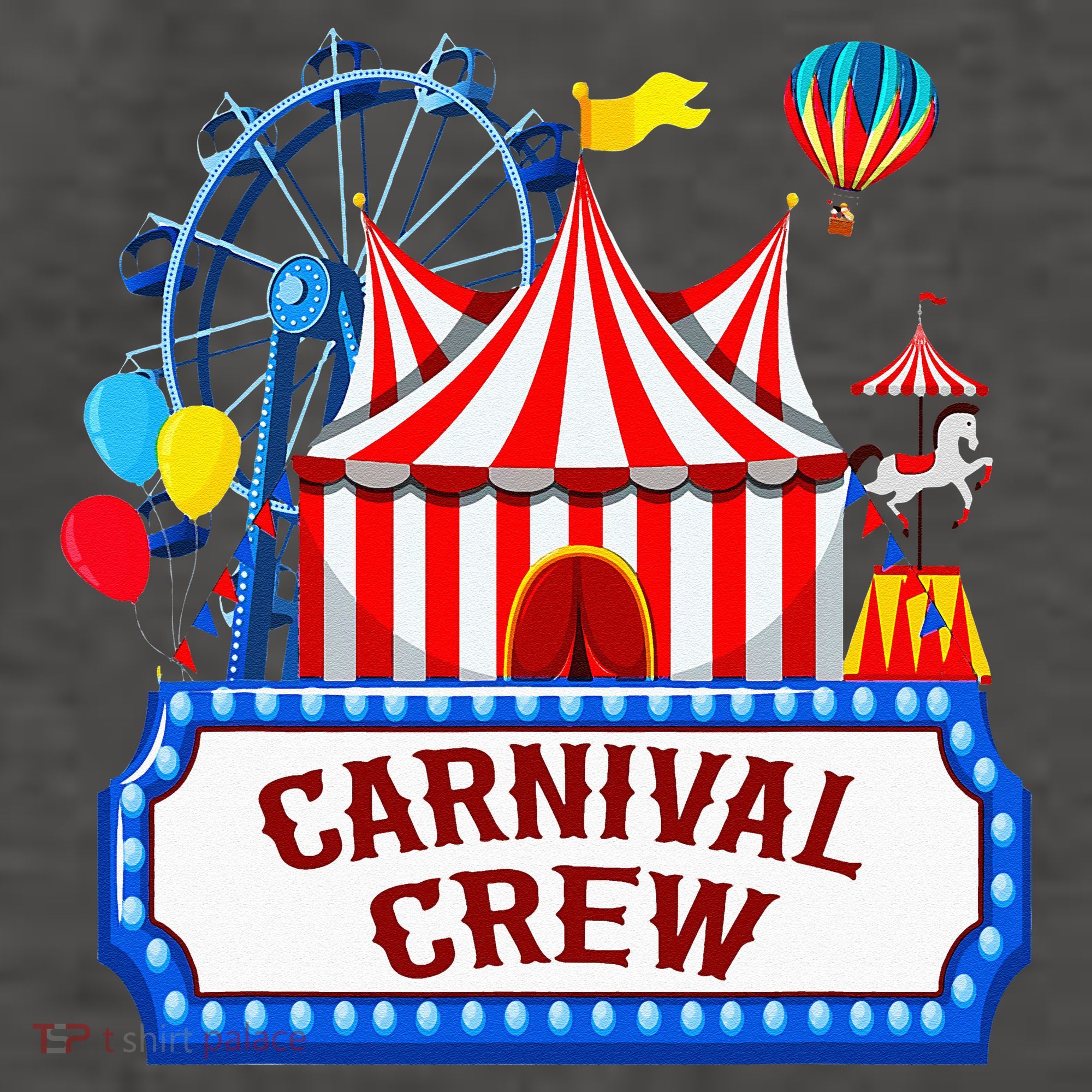 Carnival Crew For Carnival Birthday Theme Party Matching Vector Backpack