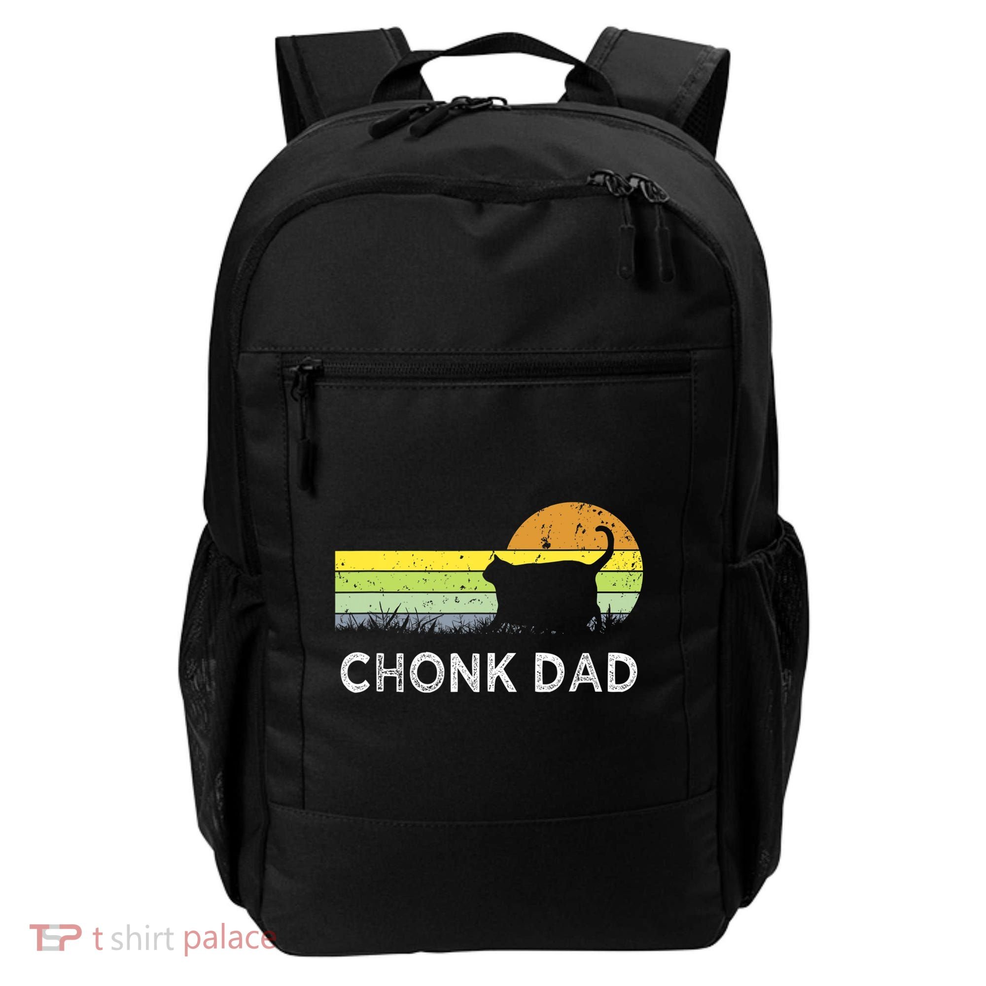 Chonk Cat Funny Cat Dad Meme Fluffiest Kitty Backpack