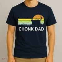 Chonk Cat Funny Cat Dad Meme Fluffiest Kitty T-Shirt thumb 3