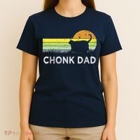 Chonk Cat Funny Cat Dad Meme Fluffiest Kitty T-Shirt thumb 4