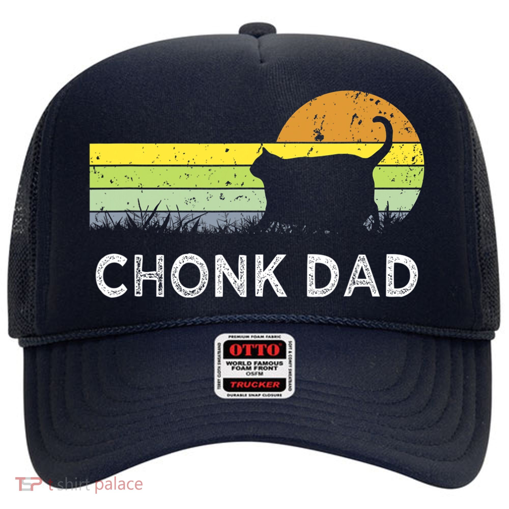 Chonk Cat Funny Cat Dad Meme Fluffiest Kitty Hat