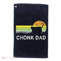 Chonk Cat Funny Cat Dad Meme Fluffiest Kitty Golf Towel thumb 0