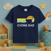 Chonk Cat Funny Cat Dad Meme Fluffiest Kitty Toddler T-Shirt thumb 3