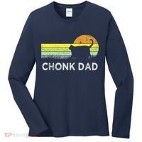 Chonk Cat Funny Cat Dad Meme Fluffiest Kitty Women's Long Sleeve Shirt thumb 0