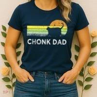 Chonk Cat Funny Cat Dad Meme Fluffiest Kitty Women's T-Shirt thumb 2