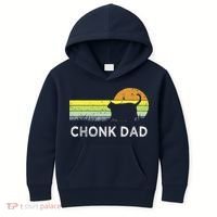 Chonk Cat Funny Cat Dad Meme Fluffiest Kitty Kids Hoodie thumb 0