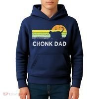 Chonk Cat Funny Cat Dad Meme Fluffiest Kitty Kids Hoodie thumb 4