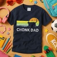Chonk Cat Funny Cat Dad Meme Fluffiest Kitty Kids T-Shirt thumb 3