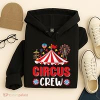 Circus Crew Funny Circus Staff Gift Costume Circus Theme Party Hoodie thumb 4