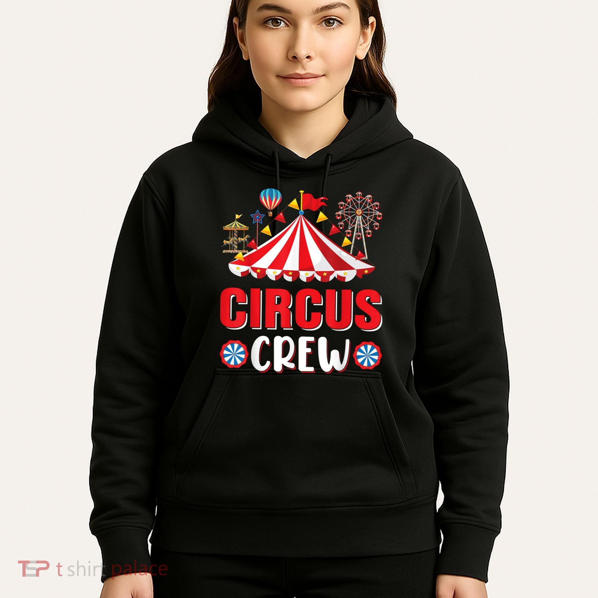 Circus Crew Funny Circus Staff Gift Costume Circus Theme Party Hoodie