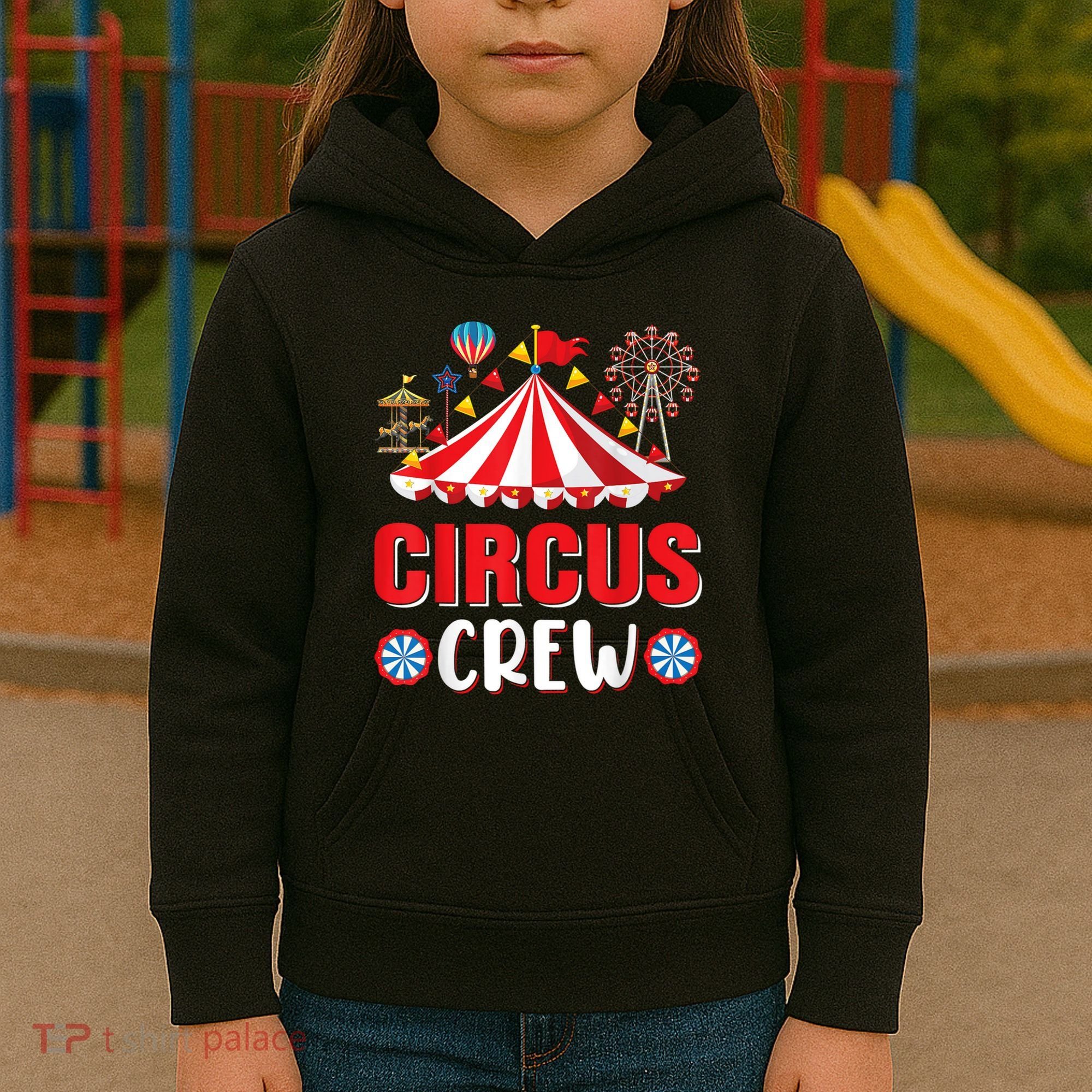 Circus Crew Funny Circus Staff Gift Costume Circus Theme Party Kids Hoodie