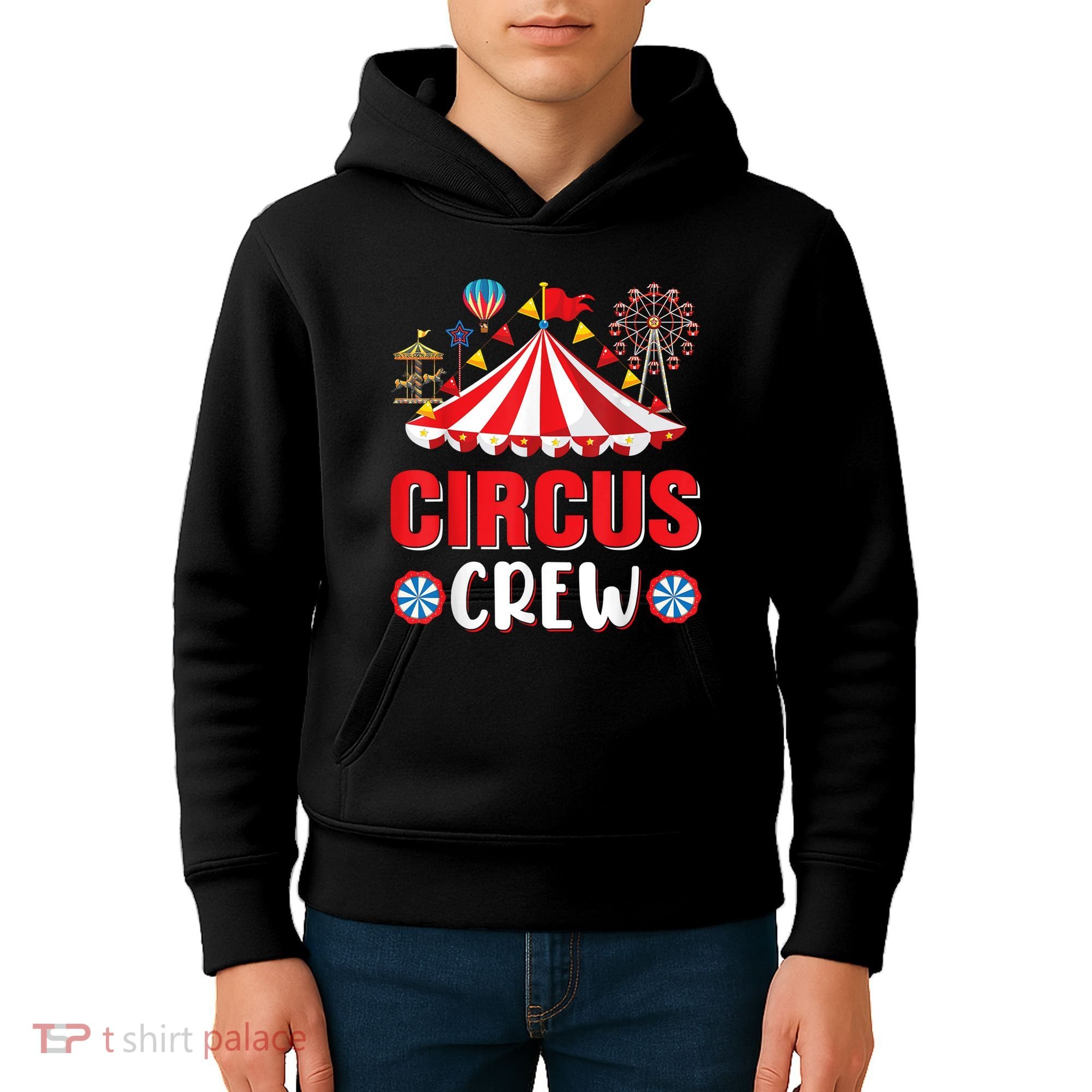 Circus Crew Funny Circus Staff Gift Costume Circus Theme Party Kids Hoodie